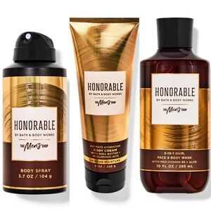 Bath & Body Works Honorable Collection Men's Body Care 3 Piece Set NEW